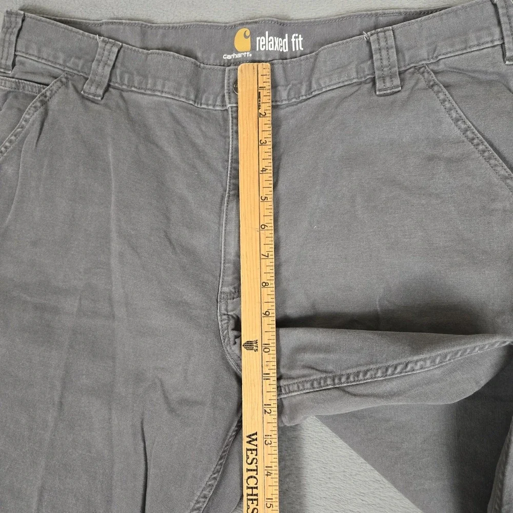 Carhartt Rugged Flex Pant Mens 40x32 Fit Relaxed Fit Gray Canvas Work 102291-039
